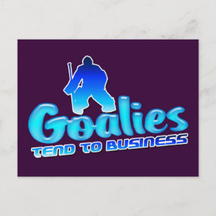 Cartes postales du gardien de hockey