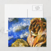 Cartes postales du lion royal (Devant / Derrière)