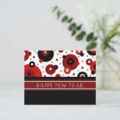 Cartes postales du Nouvel An Retro Circles (Debout devant)