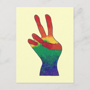 Cartes postales du panneau de paix Rainbow