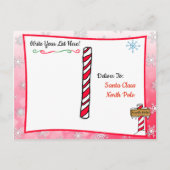 Cartes postales du Père Noël : Bonhomme de neige m (Dos)