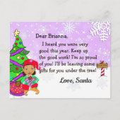 Cartes postales du Père Noël : Elfe des fêtes ethn (Devant)