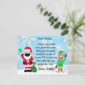 Cartes postales du Père Noël : Père Noël et lutin (Debout devant)