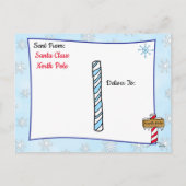 Cartes postales du Père Noël : Père Noël et lutin (Dos)