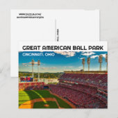 CARTES POSTALES DU STADE DU PARC DE CINCINNATI (Devant / Derrière)