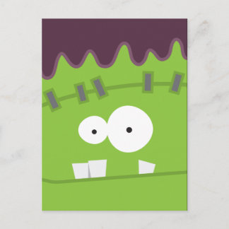 Cartes postales du visage monstre du mignon Fanken