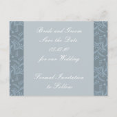 Cartes Postales Élégantes de Mise en Garde de Date (Dos)