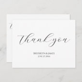 Cartes postales élégantes en Mariage de script (Devant / Derrière)