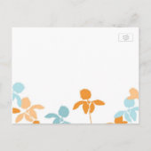 Cartes postales Elopement Faire-part bleu orange (Dos)