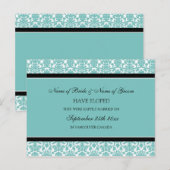 Cartes postales Elopement Faire-part Turquoise Dam (Devant / Derrière)