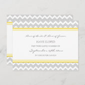 Cartes postales Elopo Faire-part gris jaune (Devant / Derrière)