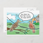 Cartes postales en ligne pour oiseaux (Devant / Derrière)