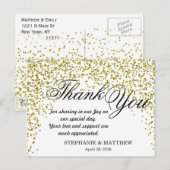 Cartes postales en Merci Confetti Parties scintill (Devant / Derrière)