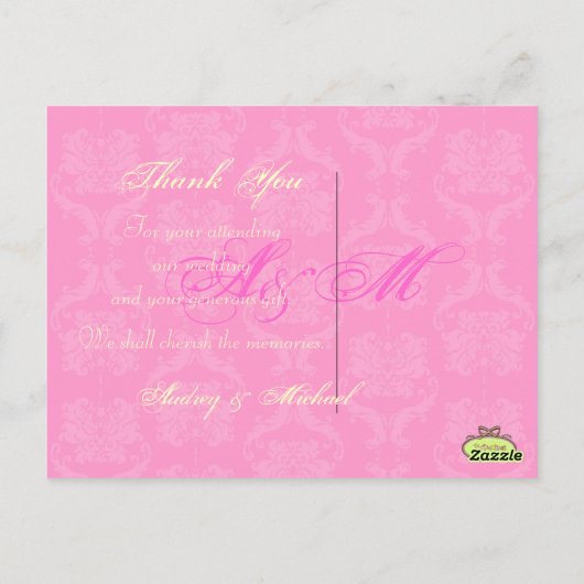 Cartes postales en Merci couleur/Damas do-it-yours (Dos)