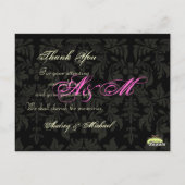 Cartes postales en Merci couleur/Damas personnalis (Dos)