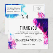 Cartes postales en Merci d'aquarelle modernes (Devant / Derrière)