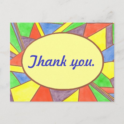 Cartes postales en Merci de verre coloré (Devant)