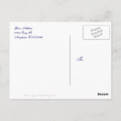 Cartes postales en Merci Floral Bleu Étché (Dos)