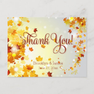 Cartes postales en Merci Mariage de automne coloré