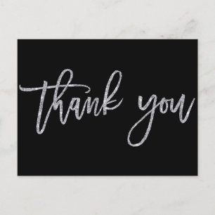 Cartes Postales En Merci Mariage Noir Et Argent