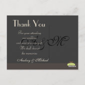 Cartes postales en Merci mariage, simples (Dos)