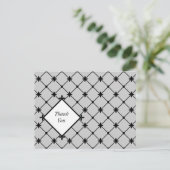 Cartes postales en Merci Motif noir blanc (Debout devant)
