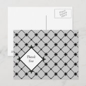 Cartes postales en Merci Motif noir blanc (Devant / Derrière)