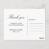 Cartes postales en Merci rose Mariage Gold Effet F (Dos)