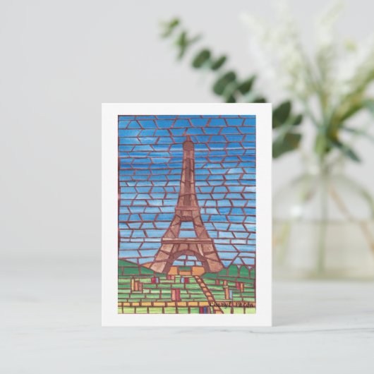Cartes postales en mosaïque de la Tour Eiffel (Debout devant)
