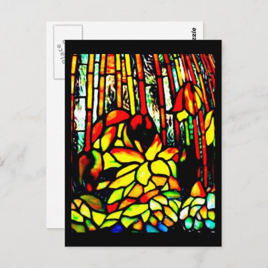 Cartes postales en verre-Louis Tiffany 9 (Devant / Derrière)