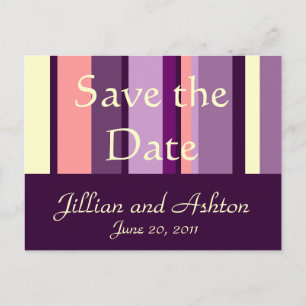 Cartes postales Enregistrer la date motif rose vio