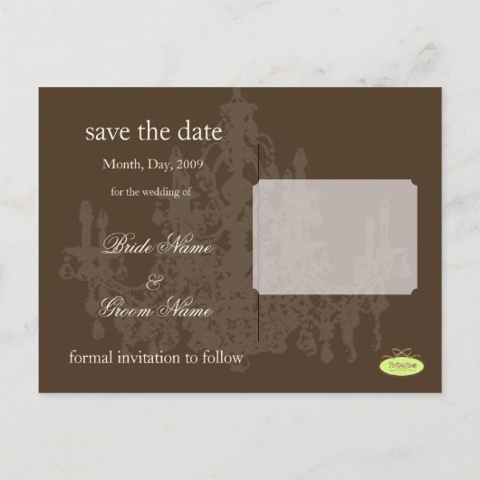 Cartes postales Enregistrez la date, lustre (Dos)