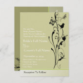 Cartes postales Faire-part de mariage bon marché (Devant / Derrière)