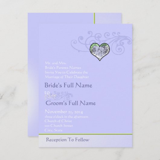 Cartes postales Faire-part de mariage bon marché (Devant / Derrière)