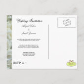 Cartes postales Faire-part de mariage Roses blanch (Dos)