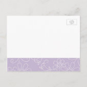 Cartes postales Faire-part Elopement Floral Violet (Dos)