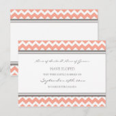 Cartes postales Faire-part Elopement Gris corail (Devant / Derrière)