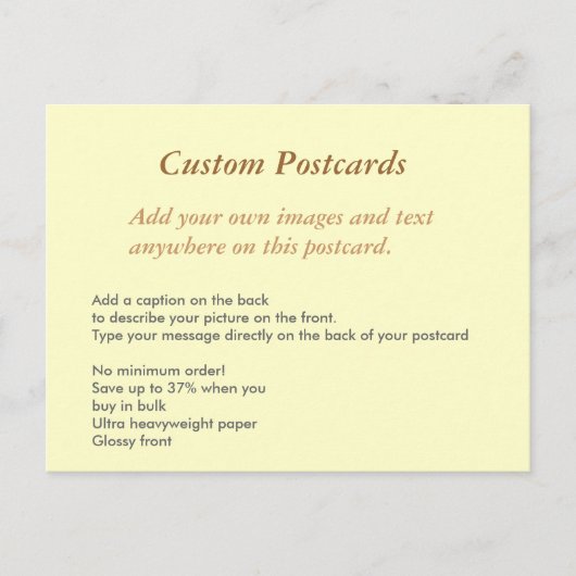 Cartes postales faites sur commande (Devant)