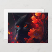 Cartes Postales feu Fleur (Devant / Derrière)