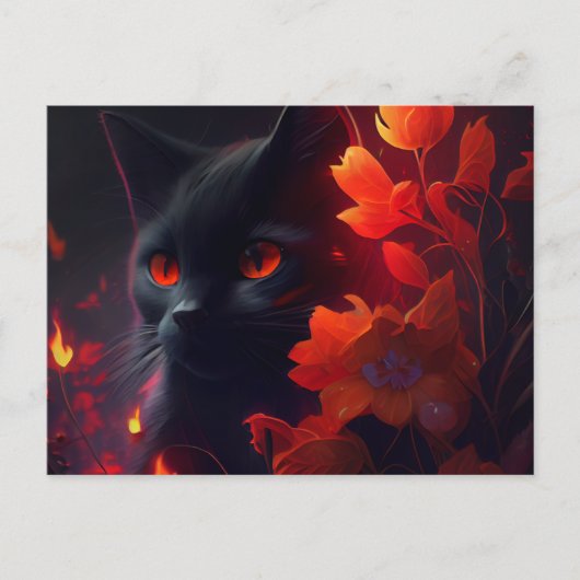 Cartes Postales feu Fleur (Devant)