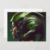 Cartes Postales Fille Futurisme (Devant / Derrière)