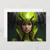 Cartes Postales Fille Futurisme (Devant / Derrière)