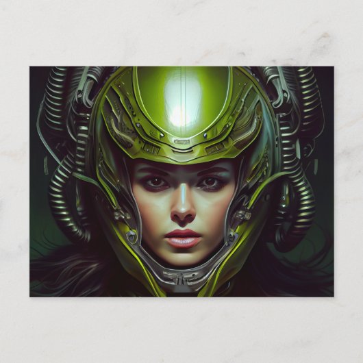 Cartes Postales Fille Futurisme (Devant)