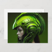 Cartes Postales Fille Futurisme (Devant / Derrière)