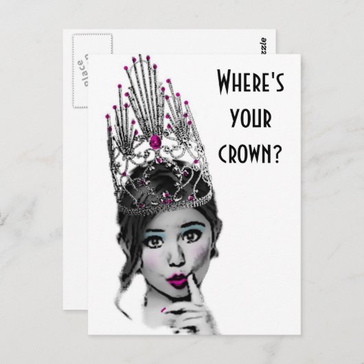 Cartes postales Fille Glitzy (Devant / Derrière)