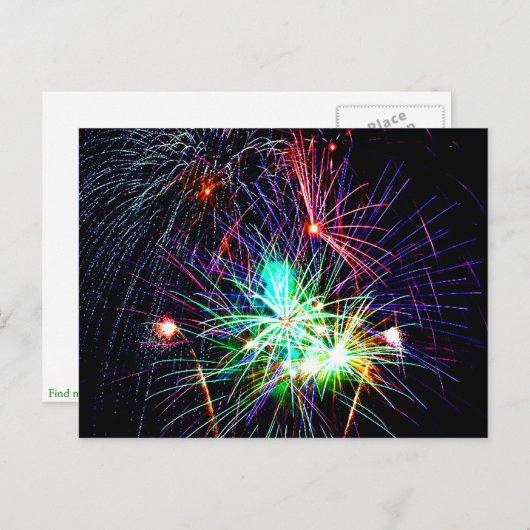 Cartes postales Fireworks (Devant / Derrière)