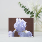 Cartes postales Fleur d'Iris Bleu Ajouter Texte (Debout devant)