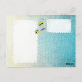 Cartes postales florales de la branche de feuilles (Dos)