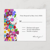 Cartes postales florales RSVP (Dos)