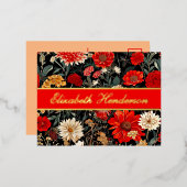 Cartes postales Foil Rouge et crème (Recto/Verso)